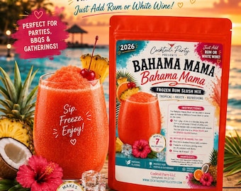 BAHAMA MAMA Wine Slush| Party Supplies| Birthday Gift|Party Favor| Drinking| Fun Adult Drink| Cocktails| Ninja Slushi| Easy Cocktails