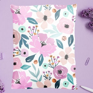 Beautiful Bright Floral 10x13 Poly Mailers Flowers For Shipping Shipping Envelope Shipping Bags Summer Supplies Cute Packaging image 2