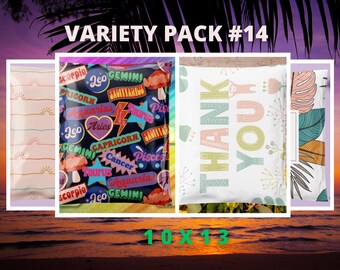 Poly Mailer Variety Pack #14 10x13| For Shipping| Boho| Shipping Envelope| Shipping Bag| Supplies| Packaging| Waterproof| Gift For Her| Bags