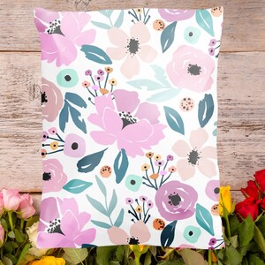 Beautiful Bright Floral 10x13 Poly Mailers Flowers For Shipping Shipping Envelope Shipping Bags Summer Supplies Cute Packaging image 3