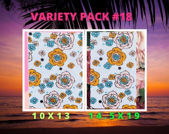 Poly Mailer Variety Pack #18 10x13 & 14.5x19| Floral| Flowers| For Shipping| Shipping Envelope| Shipping Bag| Supplies| Pretty Packaging