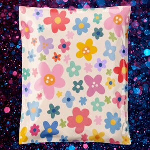 Flower Power 14.5x19 Poly Mailer Floral Shipping Envelope Shipping Bag Mailing Supplies Cute Packaging Pretty Packaging Summer image 6