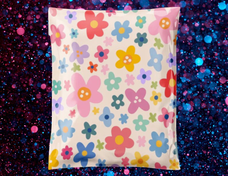 Flower Power 14.5x19 Poly Mailer Floral Shipping Envelope Shipping Bag Mailing Supplies Cute Packaging Pretty Packaging Summer image 6