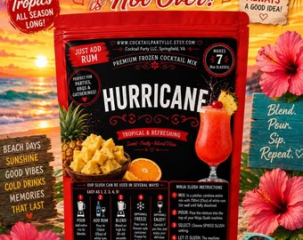 HURRICANE Wine Slush| Party Supplies| Birthday Gift|Party Favor| Drinking| Fun Adult Drink| Cocktails| Ninja Slushi| Easy Cocktails