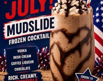 Mudslide Mix| Frozen Cocktail| 4th of July| Tropical Drink| Summer BBQ| Beach Pool Party| Gift Idea| Drink Pouch Ready| Ninja Slushi Mix