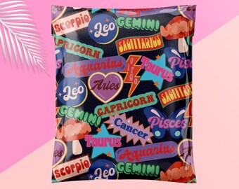 Horoscope 10x13 Poly Mailers| Zodiac| For Shipping| Shipping Envelope| Supplies| Cute Packaging| Shipping Bag| Fortune| Packaging