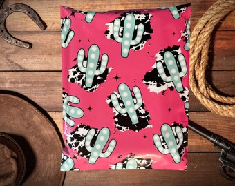 Western Cactus Designer 6X9 Poly Mailers| Cowboy| Shipping Envelope| Shipping Bags| Boho Design | Supplies| Cute Packaging| Mailing