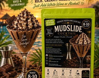 MUDSLIDE Wine Slush| Party Supplies| Birthday Gift|Party Favor| Drinking| Fun Adult Drink| Cocktails| Ninja Slushi| Easy Cocktails