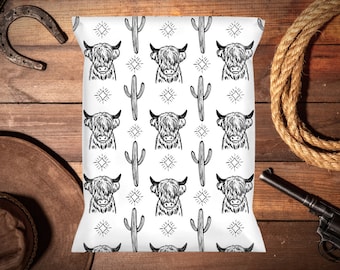 Western Poly Mailers 10x13 Black White Cow| Cow Theme| Cowboy| Boho| Rodeo| Shipping Envelope| Shipping Bags| Supplies| Cute Packaging