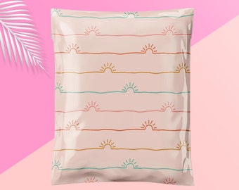 Pink Sunrise 14.5x19 Poly Mailers (20 Bags)| Sunshine| For Shipping| Shipping Envelope| Supplies| Cute Packaging| Shipping Bag| Summer