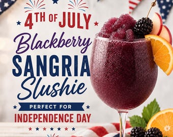 Blackberry Sangria| Frozen Cocktail| 4th of July| Tropical Drink| Summer BBQ| Beach Pool Party| Gift Idea| Drink Pouch Ready| Ninja Slushi