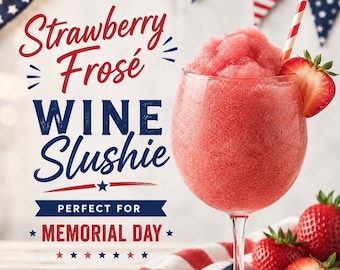 Strawberry Frose| Frozen Cocktail| 4th of July| Tropical Drink| Summer BBQ| Beach Pool Party| Gift Idea| Drink Pouch Ready| Ninja Slushi Mix