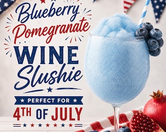 Blueberry Pomegranate Mix| 4th of July| Frozen Cocktail| Tropical Drink| Summer BBQ| Pool Party| Beach| Drink Pouch Ready| Ninja Slushi Mix