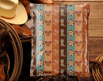 Wild West Western 10x13 Poly Mailers| Cowboy Boots| Shipping Envelope| Shipping Bags| Boho| Packaging| Supplies| Cute Packaging| Gift Wrap