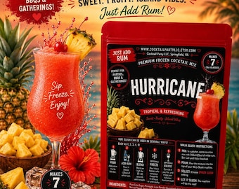 Granizado de vino HURRICANE/Suministros para fiestas/Regalo de cumpleaños/Recuerdo de fiesta/Bebida/Bebida divertida para adultos/Cócteles/Granizado Ninja/Cócteles fáciles
