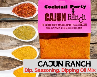 Cajun Ranch DIP| Seasonings| All Natural| No MSG| Gluten Free| Organic| Herbs| Hostess Gift| Spices| Pepper| Party Dip| Chip Dip