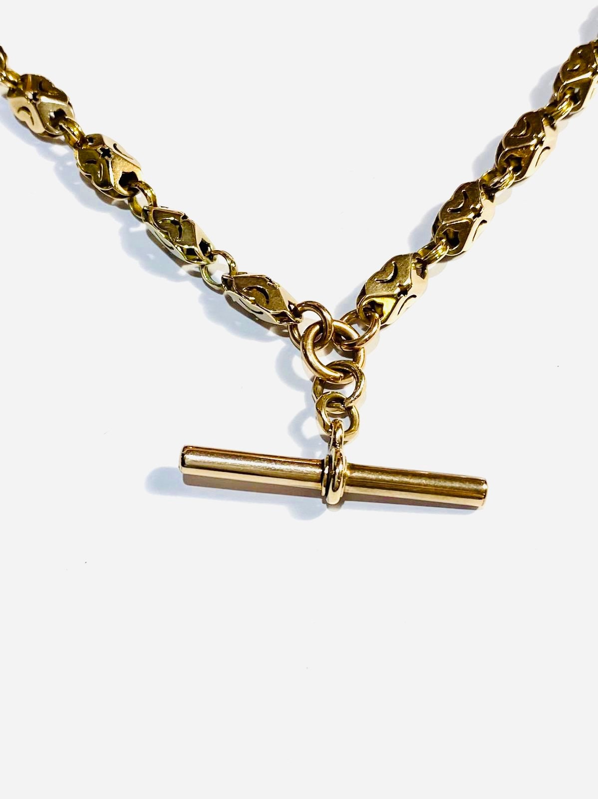 RARE Victorian 9ct Gold Fob Chain Necklace Etsy