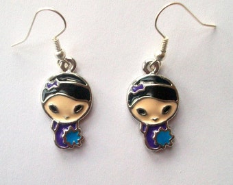 Earrings Girl Girl enamelled Earring