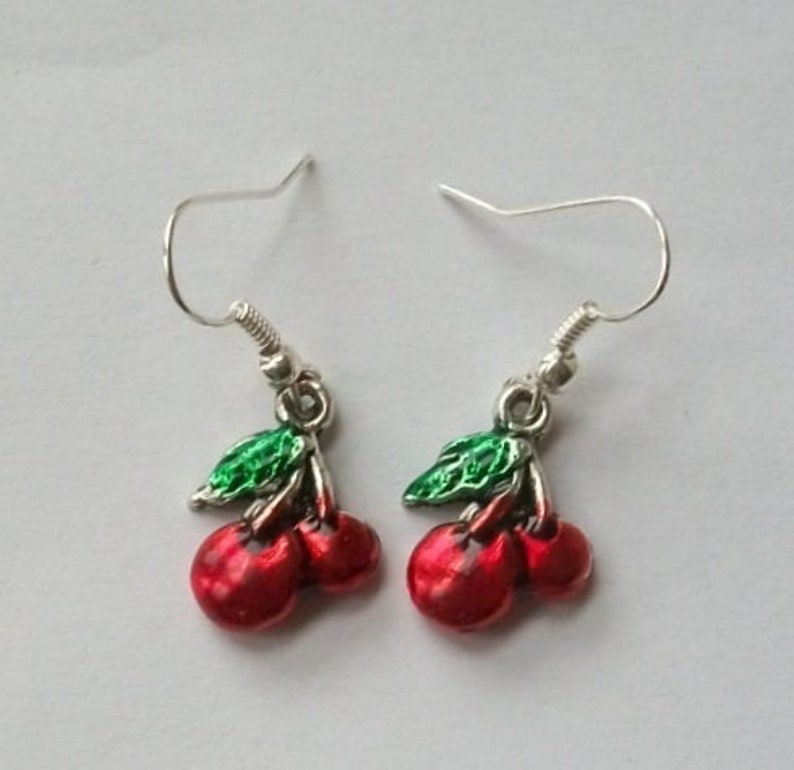 Earrings The cherries in Neighbours Garden sweet image 1