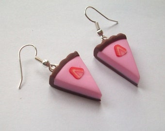 Boucles d’oreilles gâteau aux fraises gâteau gâteau acte yammi boucles d’oreilles helgasfashion