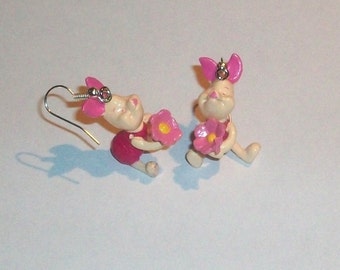 Boucles d’oreilles «encore une paire de porc heureux aimer» boucles d’oreilles-Boucles d’oreilles