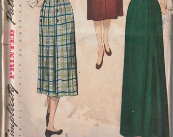 Vintage Simplicity 3341 Womens Skirt in Afternoon and