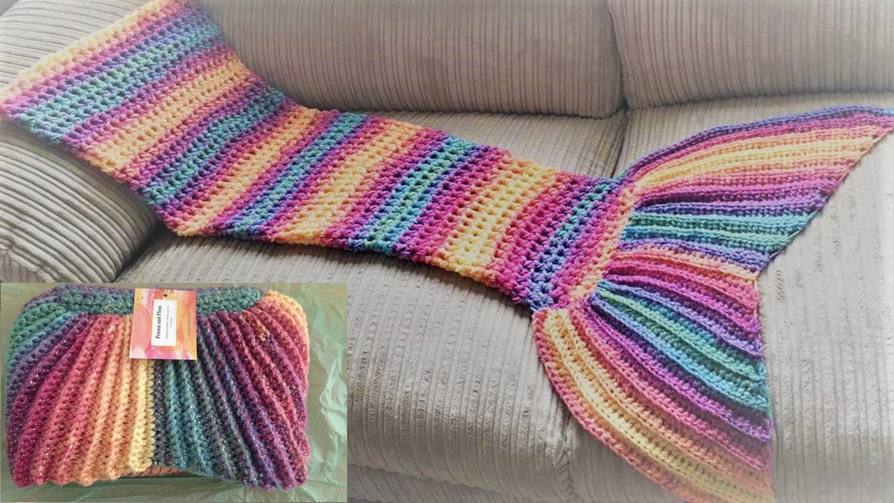 Crochet Mermaid Tail Blanket One Evening Mermaid Tail