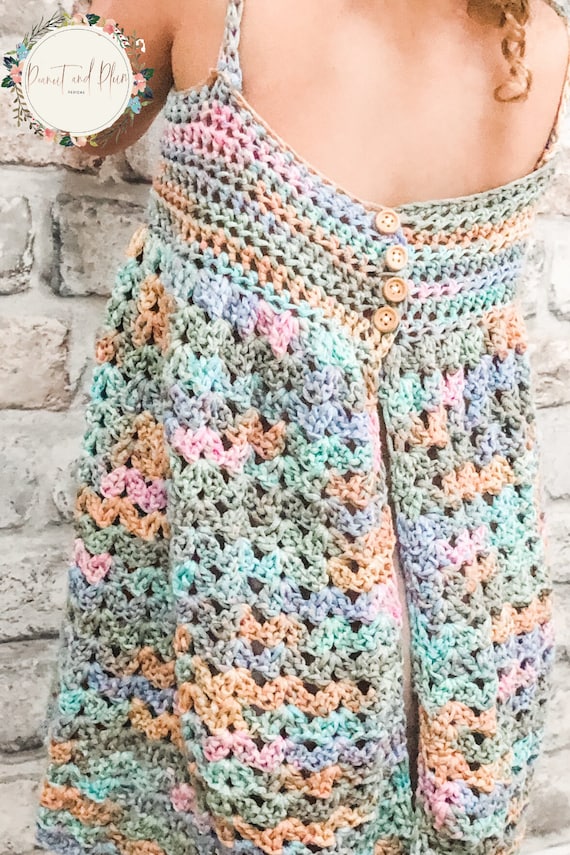 crochet rainbow dress pattern Crochet Rainbow Baby Dress Pattern: Newborn to 3 Months (PDF Pattern)