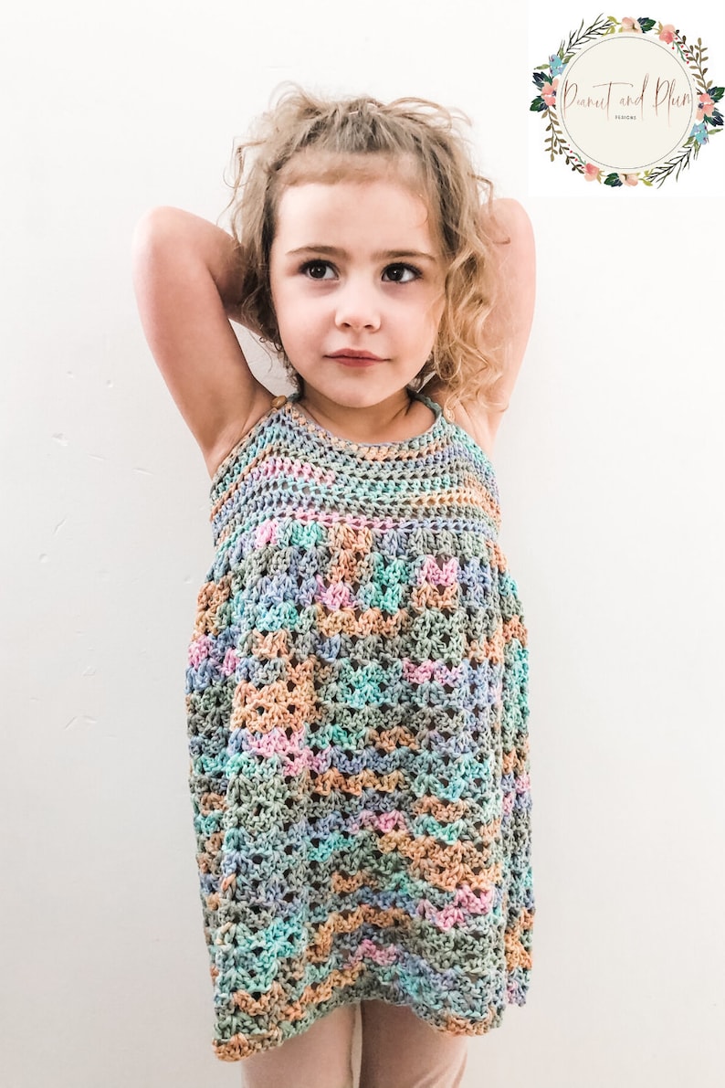 colourful crochet dress