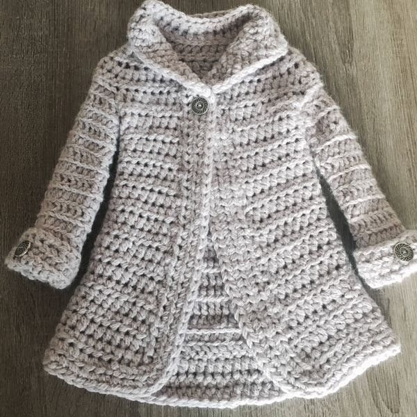 Longline Merino Coat - Crochet pattern