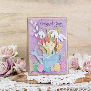 Biglietto di Pasqua, Uovo di Pasqua, Auguri di primavera, Buona Pasqua, Benedizioni pasquali, Buona primavera, Biglietto fatto a mano, Biglietto fatto in casa