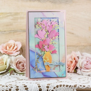 Birthday Card, Card for a Friend, Just Because Card, Handmade Card, Slimline Card, Homemade Card