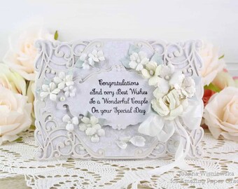 Carte de jour de mariage, carte faite à la main, carte faite maison, anniversaire de mariage, cartes d’anniversaire, cartes, faites à la main