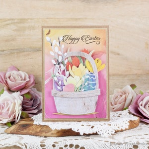 Biglietto di Pasqua, Uovo di Pasqua, Auguri di primavera, Buona Pasqua, Benedizioni pasquali, Buona primavera, Biglietto fatto a mano, Biglietto fatto in casa