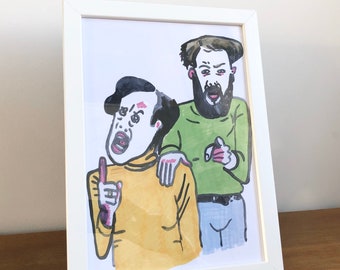 Vic and Bob as Mulligan and O'Hare - Art Print, A4, on 100% recycled heavyweight paper.