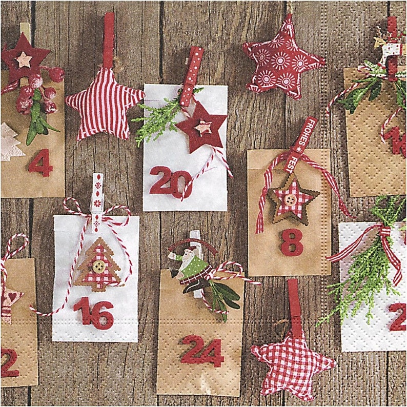 DECOUPAGE /& CRAFTING X-MAS RUDOLF REINDEER for TABLE 4 x PAPER NAPKINS