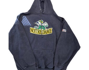Vintage Park Seven Notre Dame Fighting Irish Big East Hoodie Mens L/XL ? Blue