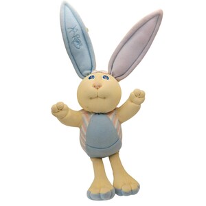 Vintage 1988 Cabbage Patch Kids Bunny Bee Plush Blue Pink Cream OAA Inc 14"