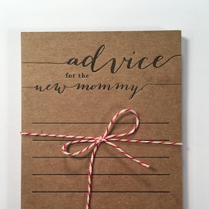 Advice For The New Mommy, Letterpress, Baby Shower Game, Baby Keepsake, Rustic Advice Cards, Baby Shower Ideas, Baby Shower Ideas, Keepsake