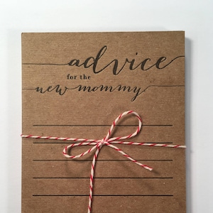 Advice For The New Mommy, Letterpress, Baby Shower Game, Baby Keepsake, Rustic Advice Cards, Baby Shower Ideas, Baby Shower Ideas, Keepsake image 1