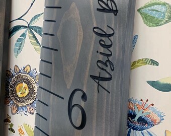 Engraved Wooden Growth Chart: Personalized Nursery Keepsake