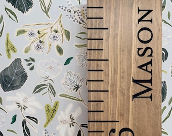 Heirloom Wooden Growth Chart – Custom Engraved Height Ruler for Baby, Toddler, or Family