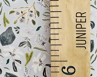 Custom Engraved Wooden Ruler Growth Chart: Juniper Edition