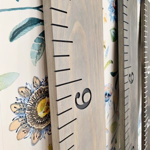 Engraved Growth Chart: Classic Gray Edition, Minimalistic Ruler, Wood Measuring Stick for Kids, Heirloom Keepsake, Height Chart, Modern Gift