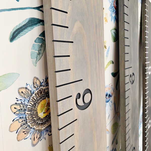 Engraved Wooden Growth Chart, Large Minimalistic Ruler, Measuring Stick for Kids, Heirloom Keepsake Gift