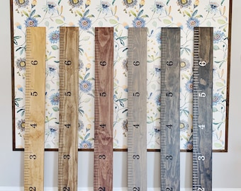 Engraved Wooden Growth Chart Ruler: Personalized Nursery Decor