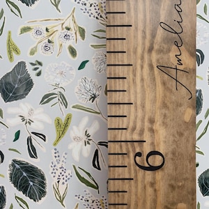 Wooden Height Ruler Custom Engraved Family Growth Chart Measuring Stick for Kids Nursery Wall Decor Heirloom Baby Shower First Birthday Gift