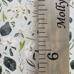 Heirloom Baby Shower Gift, Custom Engraved Growth Chart, Measuring Stick for Kids, Nursery Wall Decor, Modern Wood Height Ruler Gift for Mom