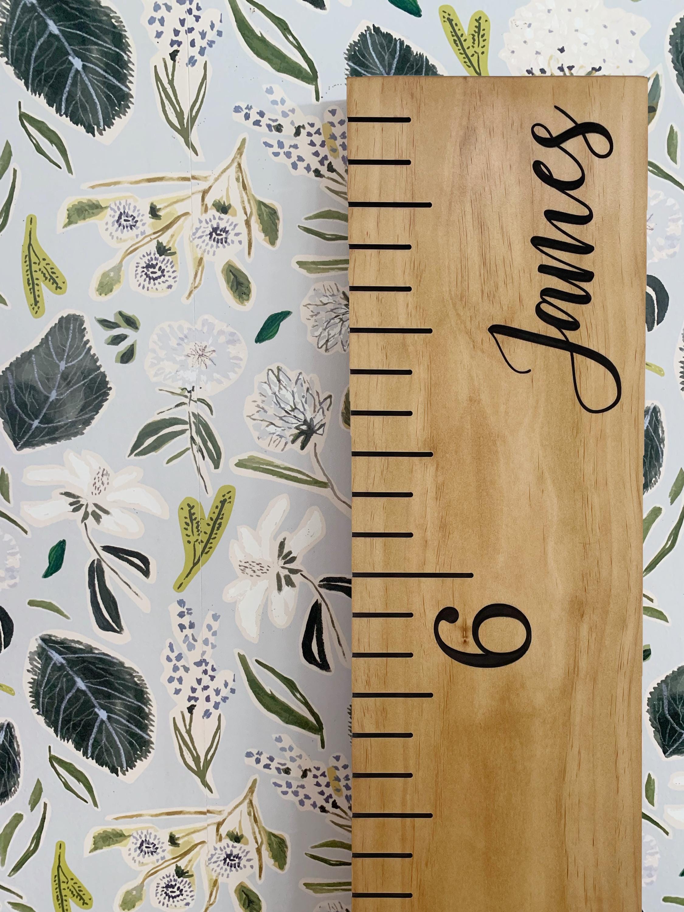 Wooden Height Chart – Custom Engraved Growth Ruler for Kids’ Room Decor ...