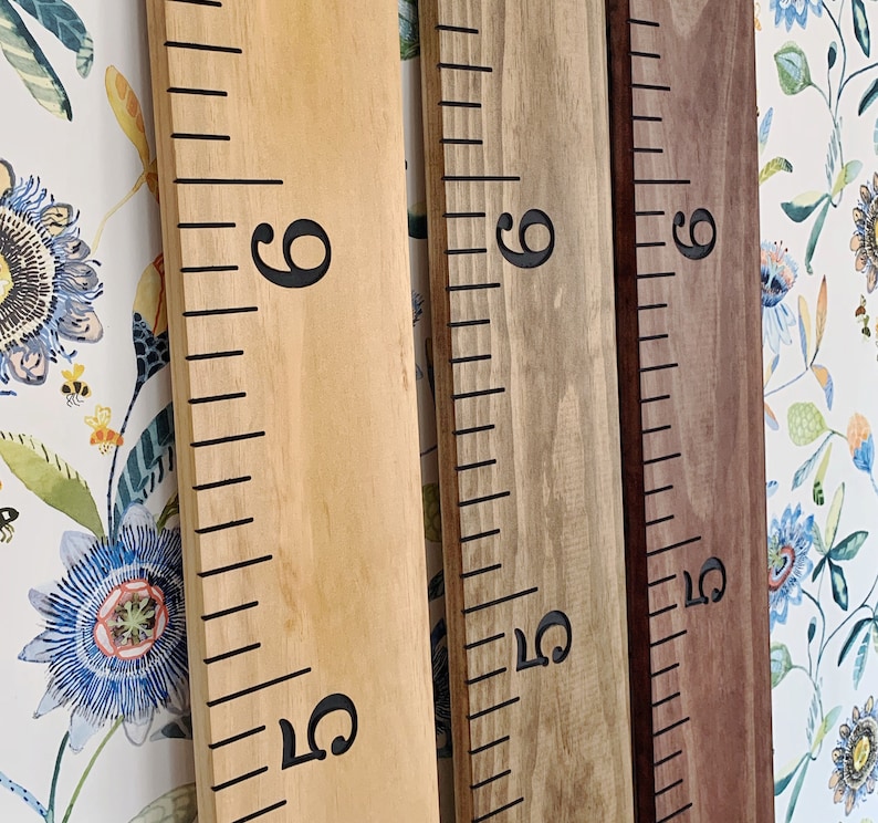 Custom Engraved Wooden Ruler Growth Chart Six 6 Inch Etsy